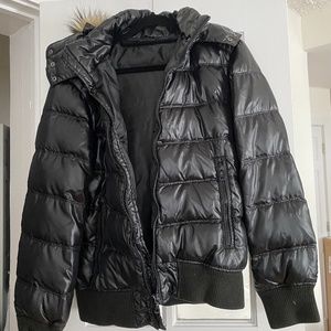 Uniqlo - Black Puffer Jacket Coat - XS